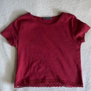 brandy melville: ashlyn lace top (red)